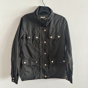 J.Crew Women's Field Jacket Size M Dark Gray/Olive Green Utility Gold Hardware